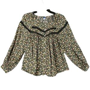 Old Navy Ditzy Floral Vintage Revival Blouse Womens S‎ Boho Prairie Cottagecore